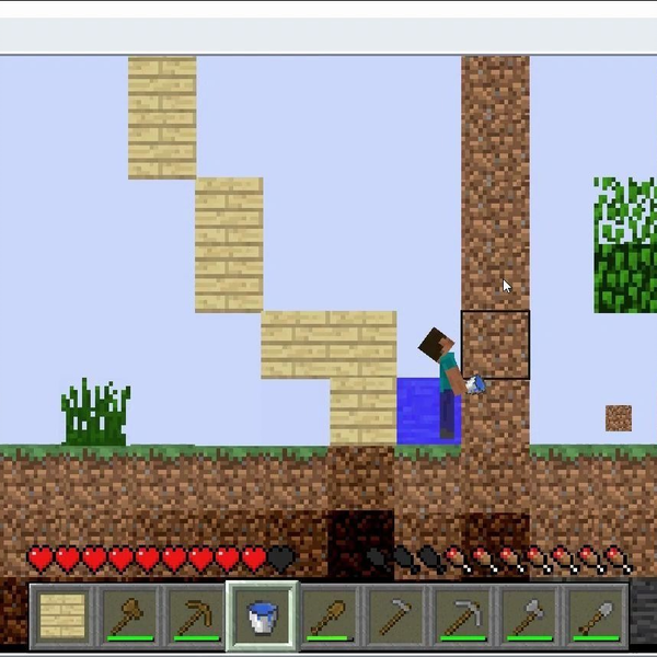 Minecraft 2D - GDevelop 5 Gameplay 