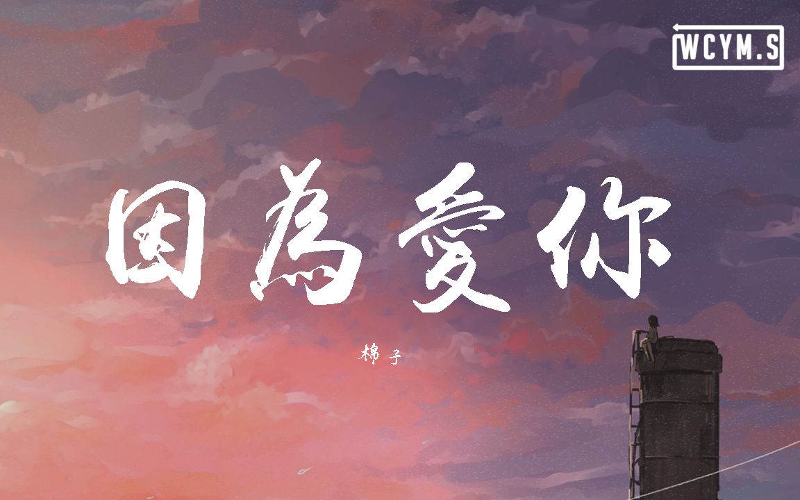 棉子  因为爱你【动态歌词/Lyrics Video】哔哩哔哩bilibili