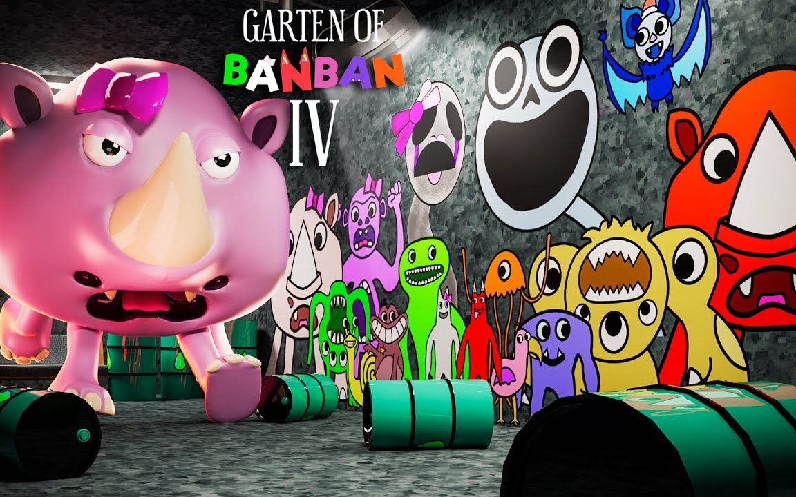garten of banban 4 - all bosses   ending (gameplay)