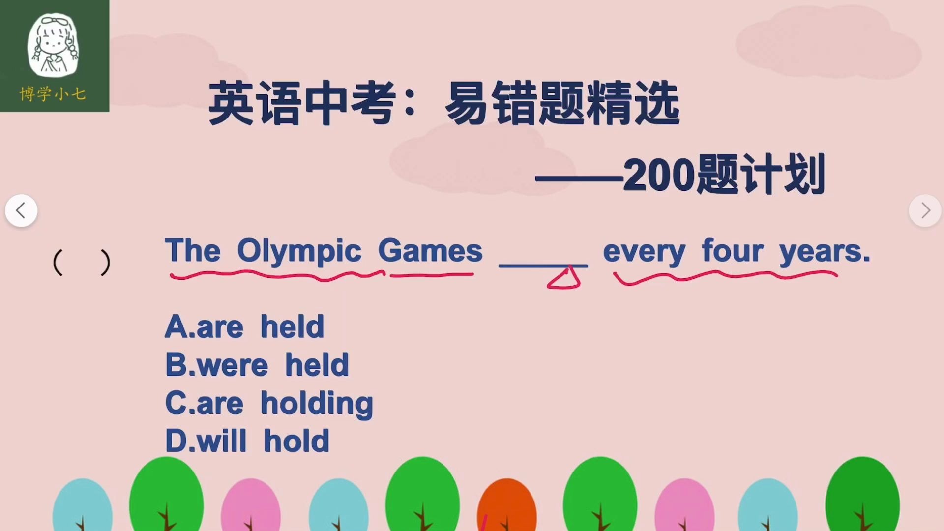 英语中考易错题:奥运会每四年举办一次,如何正确选择时态?哔哩哔哩bilibili