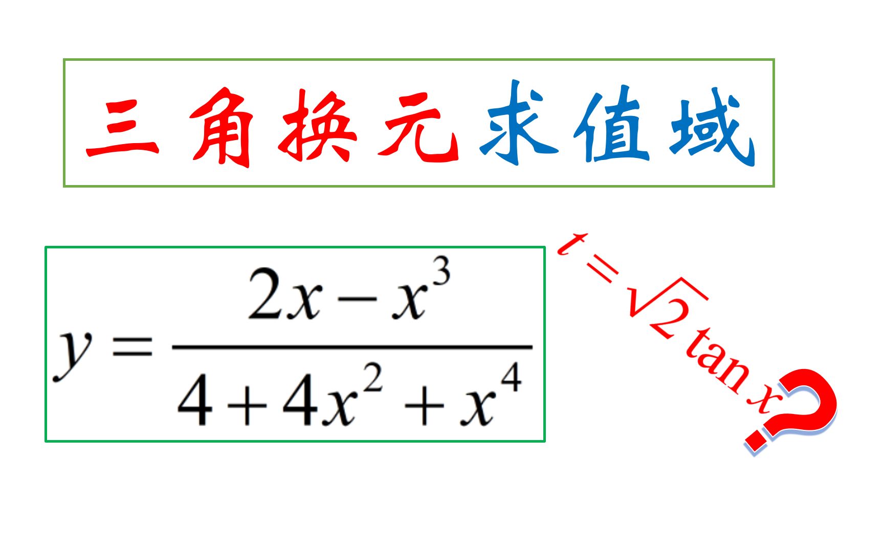 高中数学三角换元求值域,真的很好用,满满的细节哔哩哔哩bilibili