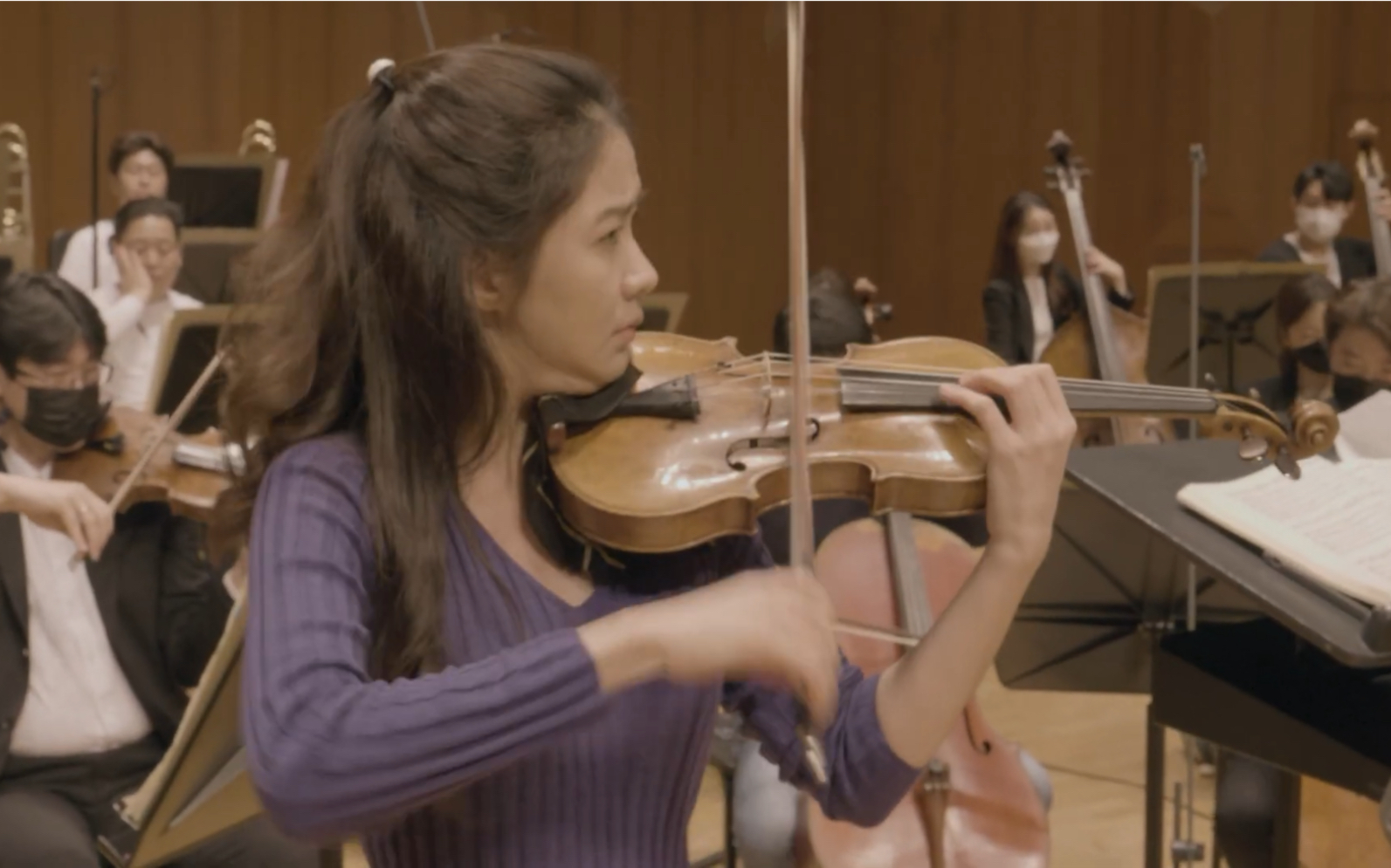 [图]Soojin Han & 排练现场 ~ 柴可夫斯基-D大调小提琴协奏曲 Tchaikovsky Violin Concerto Rehearsal Sketch