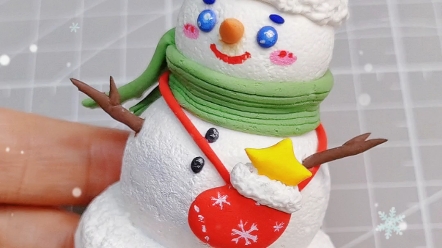 超轻粘土圣诞雪人