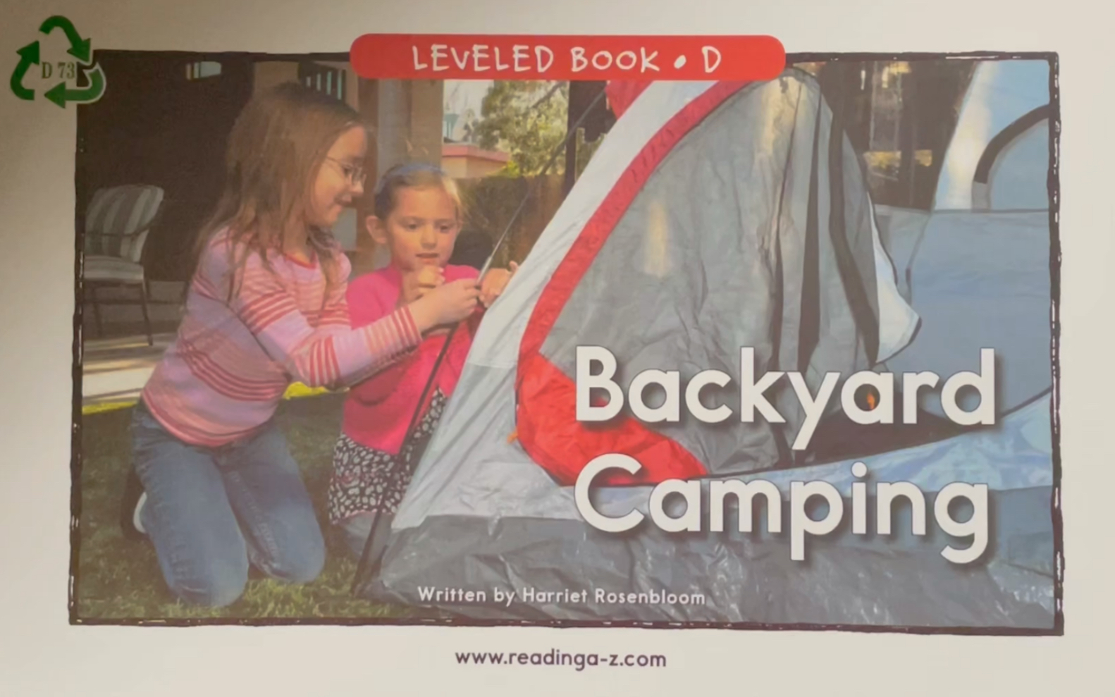 [图]少儿英语RAZ分级阅读D 73 Backyard camping 后院的露营