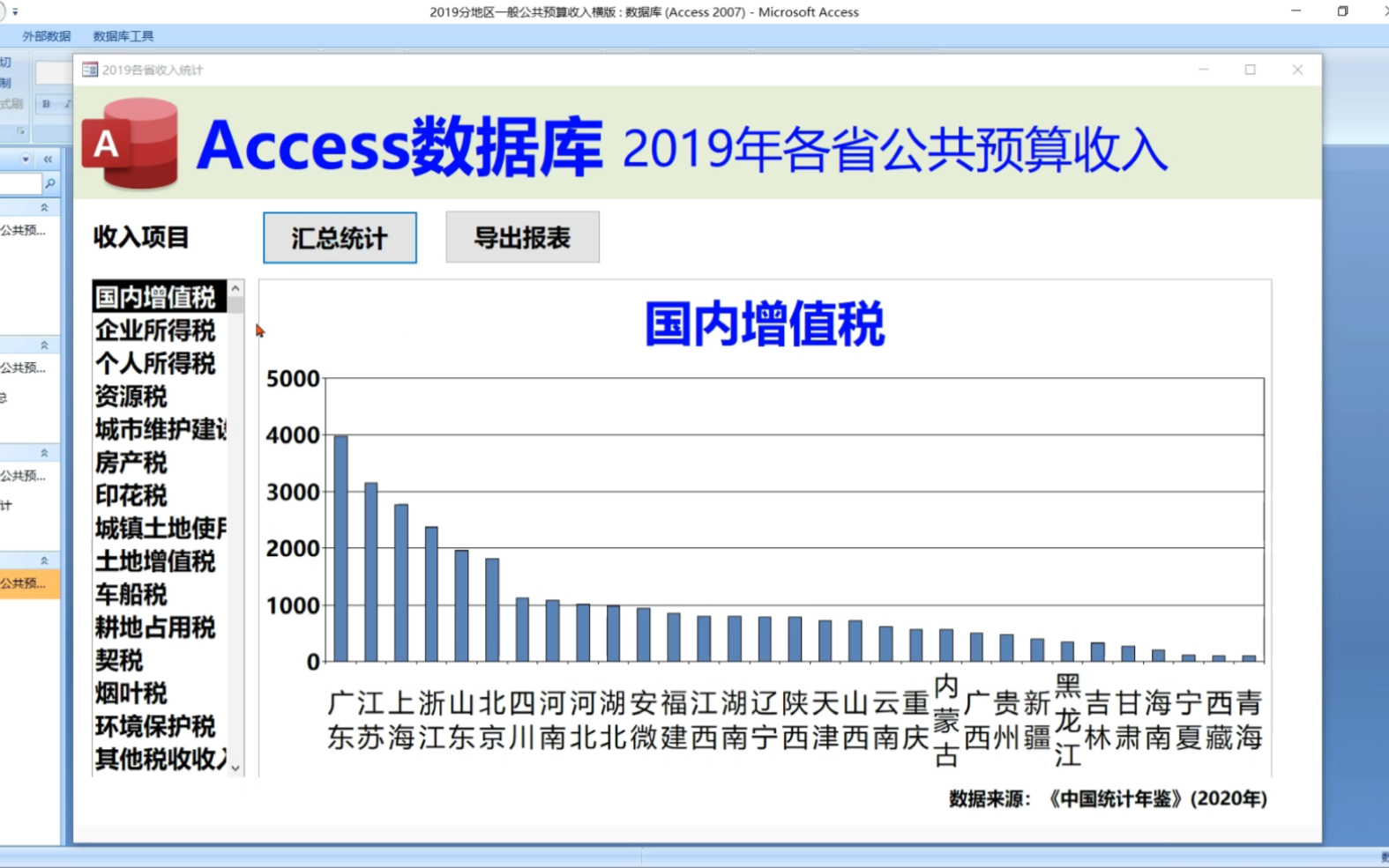 用Access分析2019年各省公共财政收入哔哩哔哩bilibili