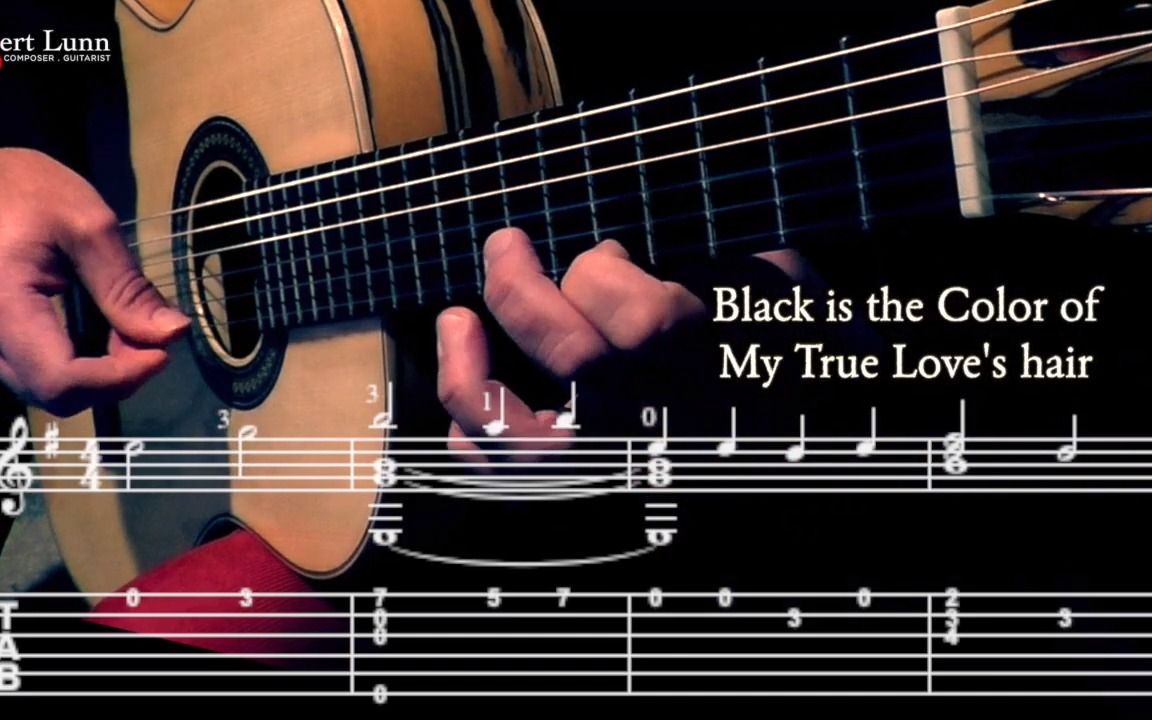 [图]【吉他翻弹】Black Is The Color Of My True Love‘s hair｜古典乐