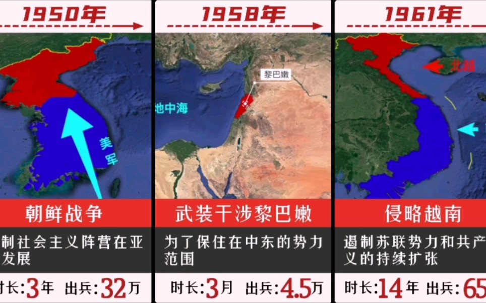 历数二战后美国发动的12场主要战争哔哩哔哩bilibili