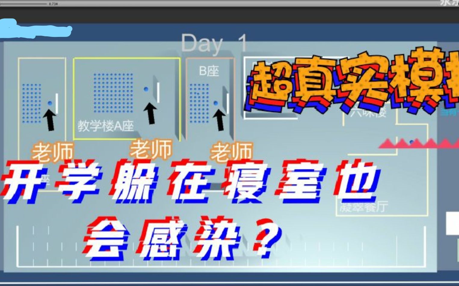 开学躲在寝室也会感染么?还原现实模拟. unity制做病毒模拟器哔哩哔哩bilibili