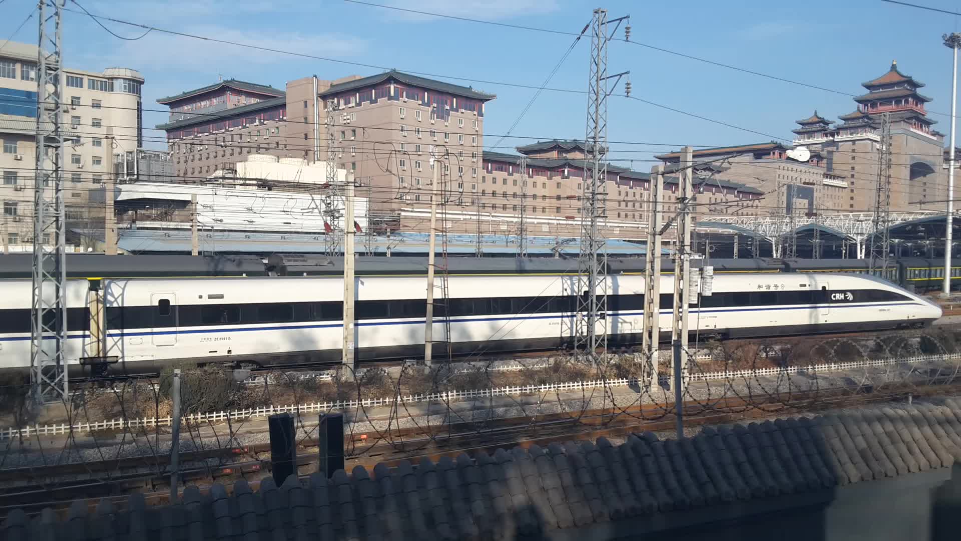 hxd1d0510牵引某25k旅客列车出北京西站北京西站拍车1