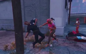 Video herunterladen: 【GTA OL】NPC大战#只因女 VS 警察