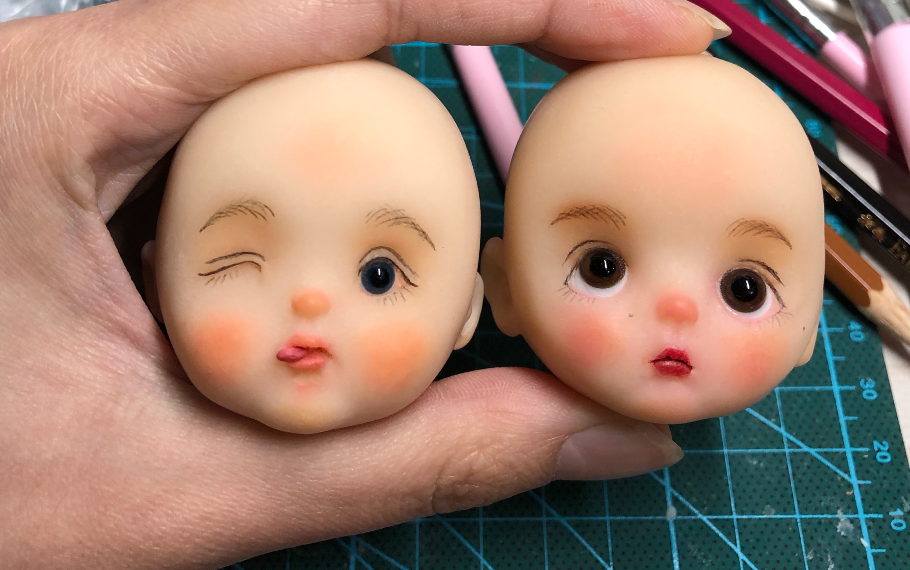 ob11自制娃头 粘土人 软陶头