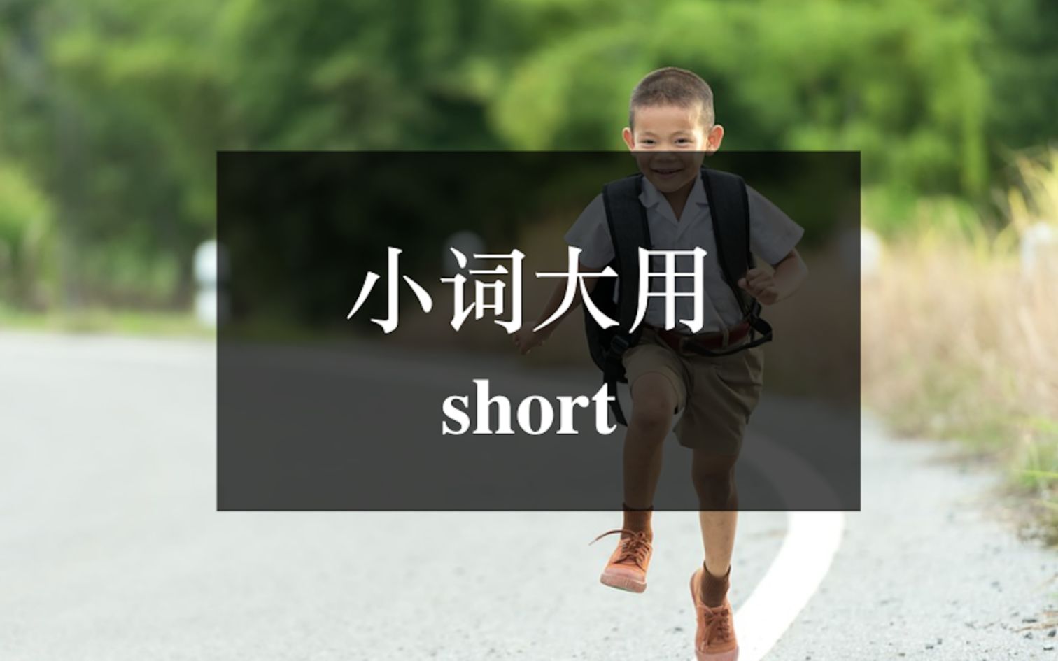 小词大用:short
