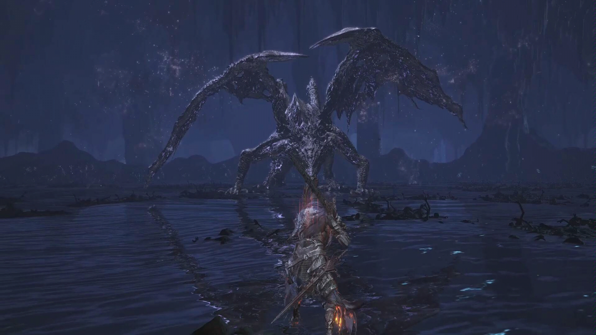 黑暗之魂3-a大剑停米狄尔龙车