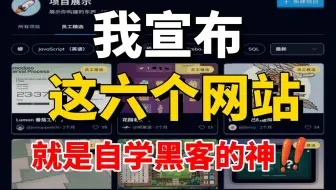 吊打付费！这6个网站就是自学黑客的神！永久告别信息闭塞！绝对的宝藏网站|自学网安不走弯路！！（网络安全|信息安全|黑客技术）