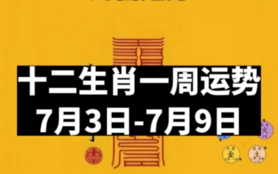 十二生肖一周运势,你了解吗? #生肖运势 #一周运势 #易经国学风水哔哩哔哩bilibili