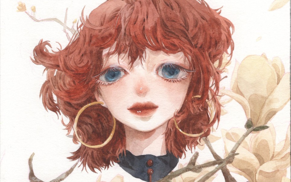 【水彩头发过程】一学就会的简单头发_哔哩哔哩 (゜-゜)つロ 干杯