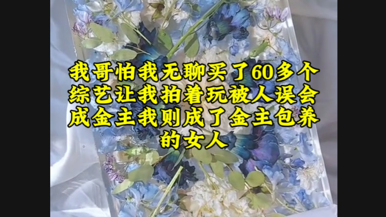 我哥怕我无聊买了60多个综艺,让我拍着玩,被人误会成金主,我则成了金主包养的女人哔哩哔哩bilibili