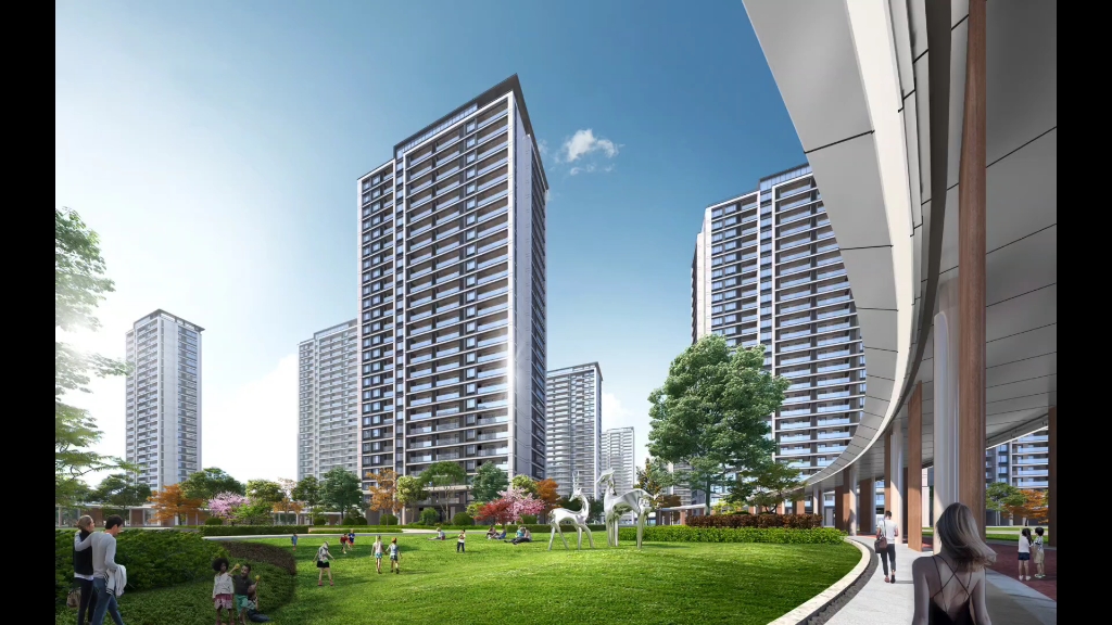 一套住宅小区效果图