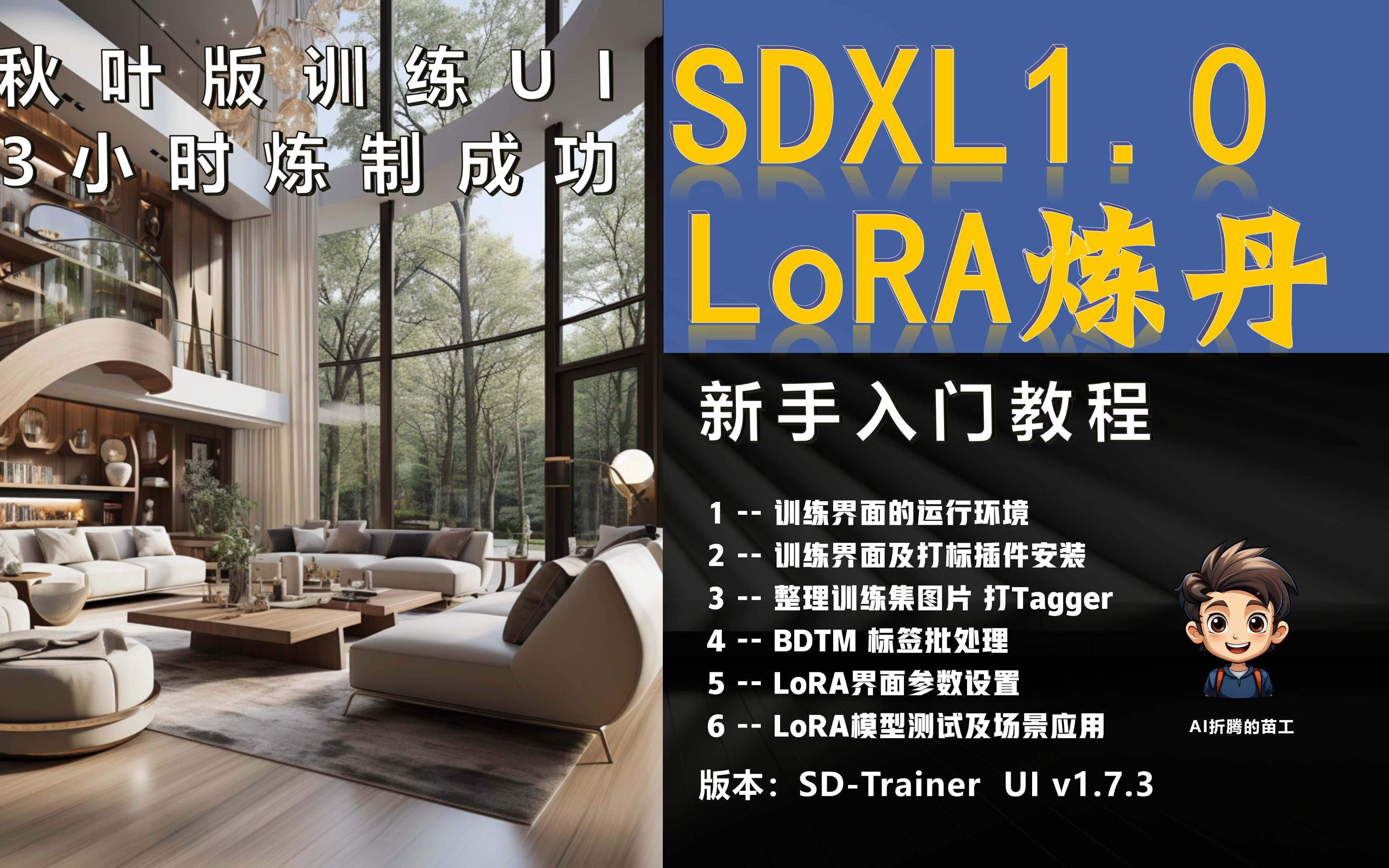 SDXL1.0 LoRA(秋叶版界面)炼丹 UI v1.7.3哔哩哔哩bilibili