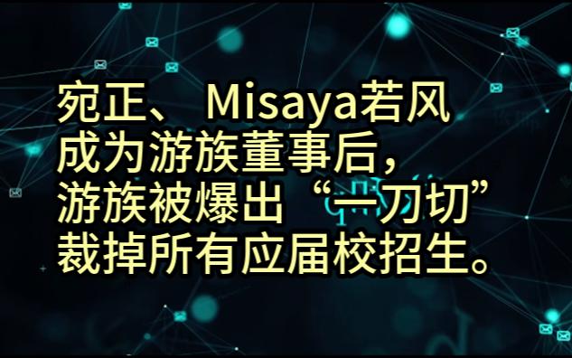 Misaya若风、宛正成为游族董事后,游族被爆出“一刀切”裁掉所有应届校招生手机游戏热门视频