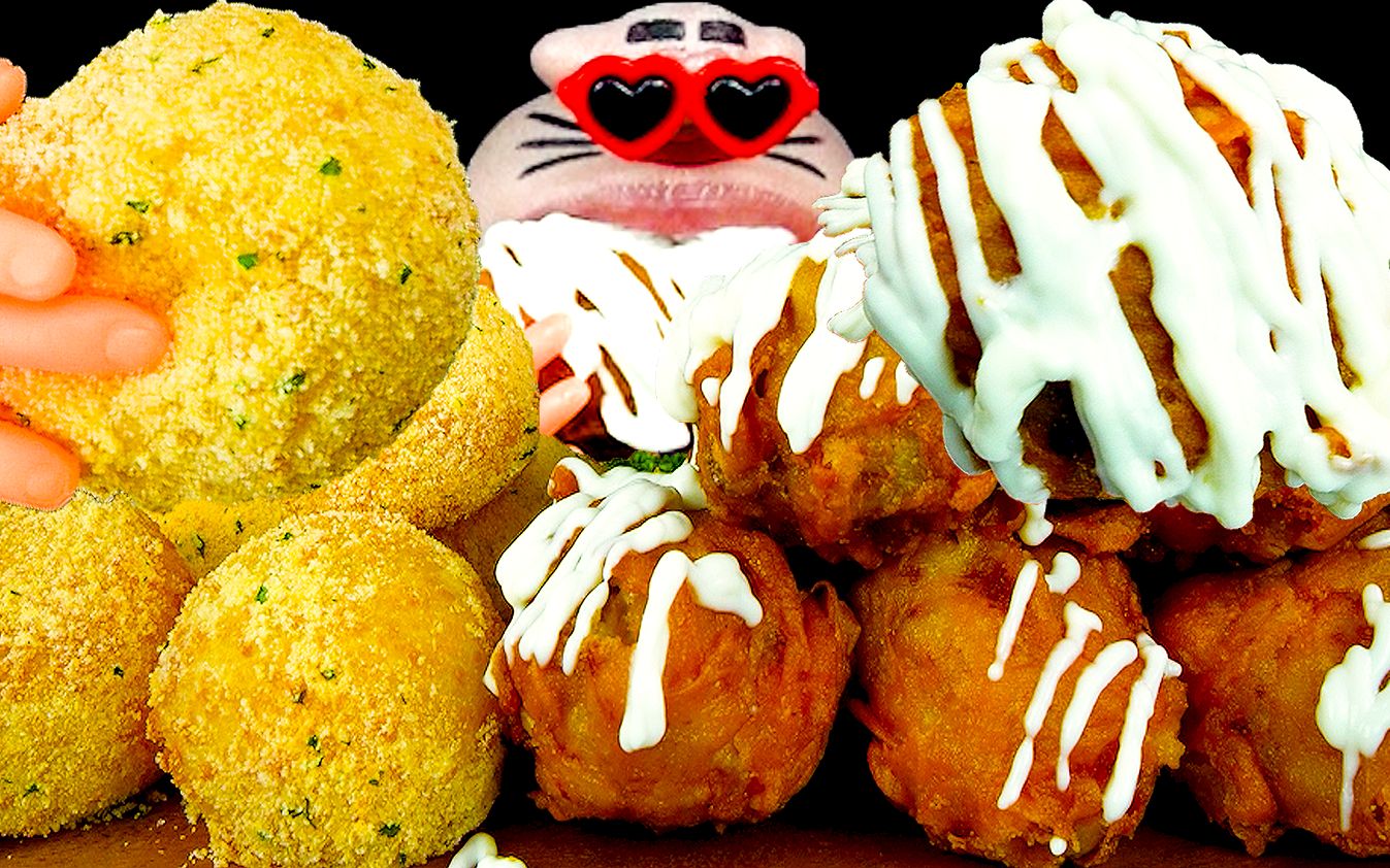 【realmouth】炸鸡和奶酪球吃秀!_哔哩哔哩_bilibili