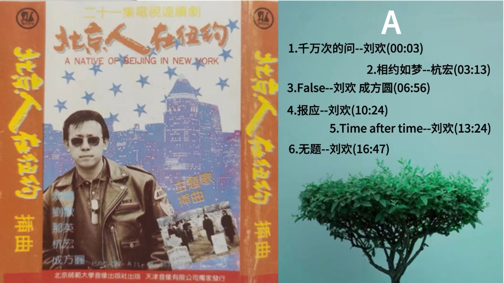 电视剧主题曲《北京人在纽约》磁带专辑内录,无损音质,怀旧味的享受