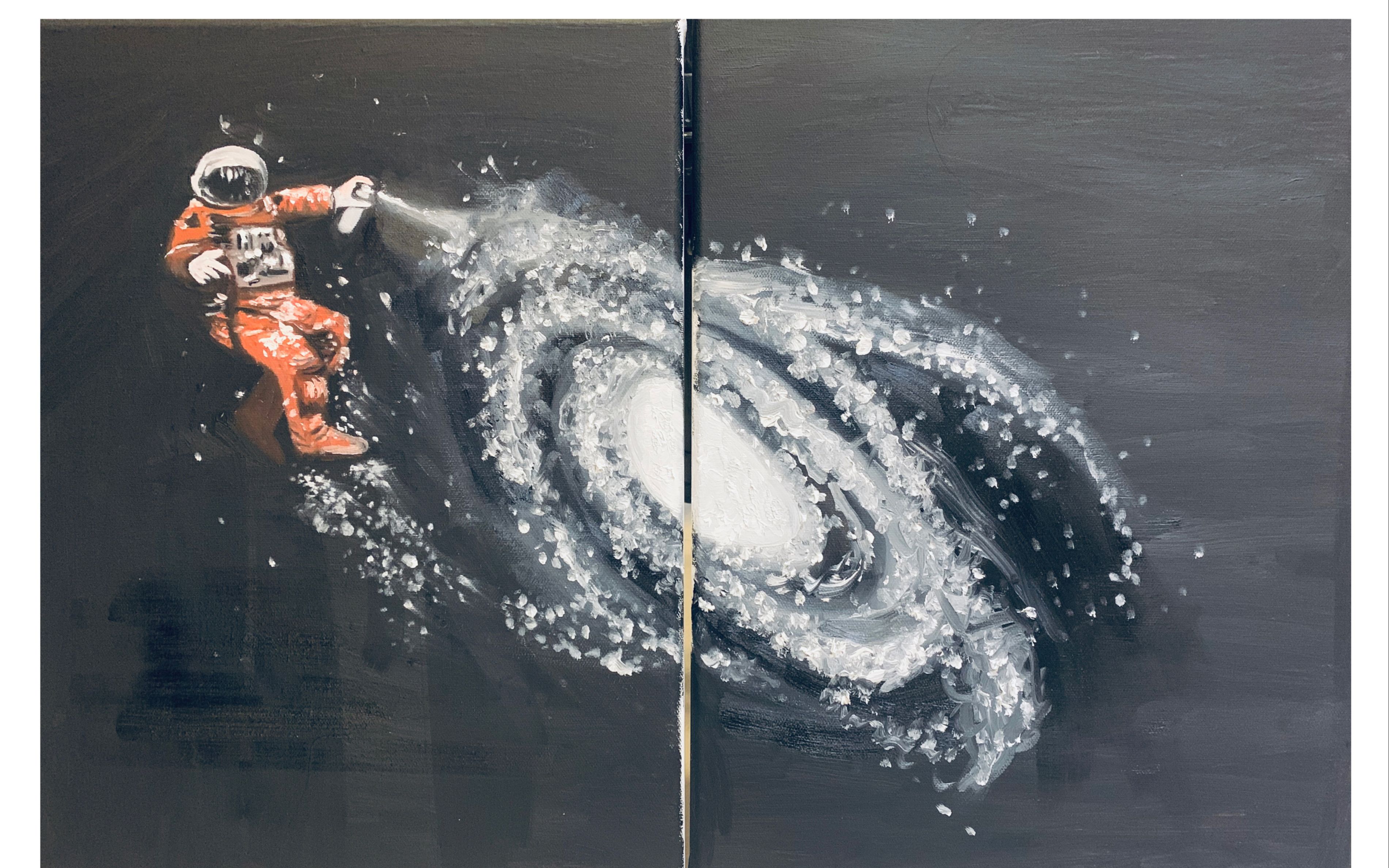 油画宇宙日常绘画