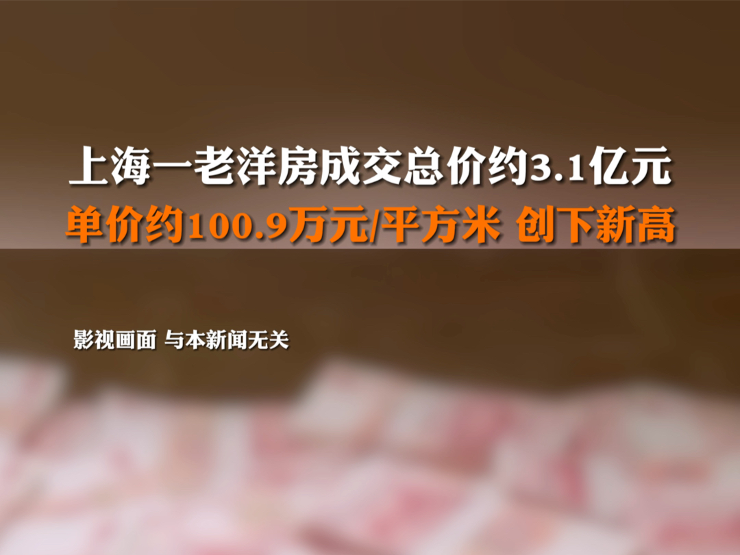 4月15报道 #上海 一老洋房成交单价创下新高,成交总价约3.1亿元.哔哩哔哩bilibili