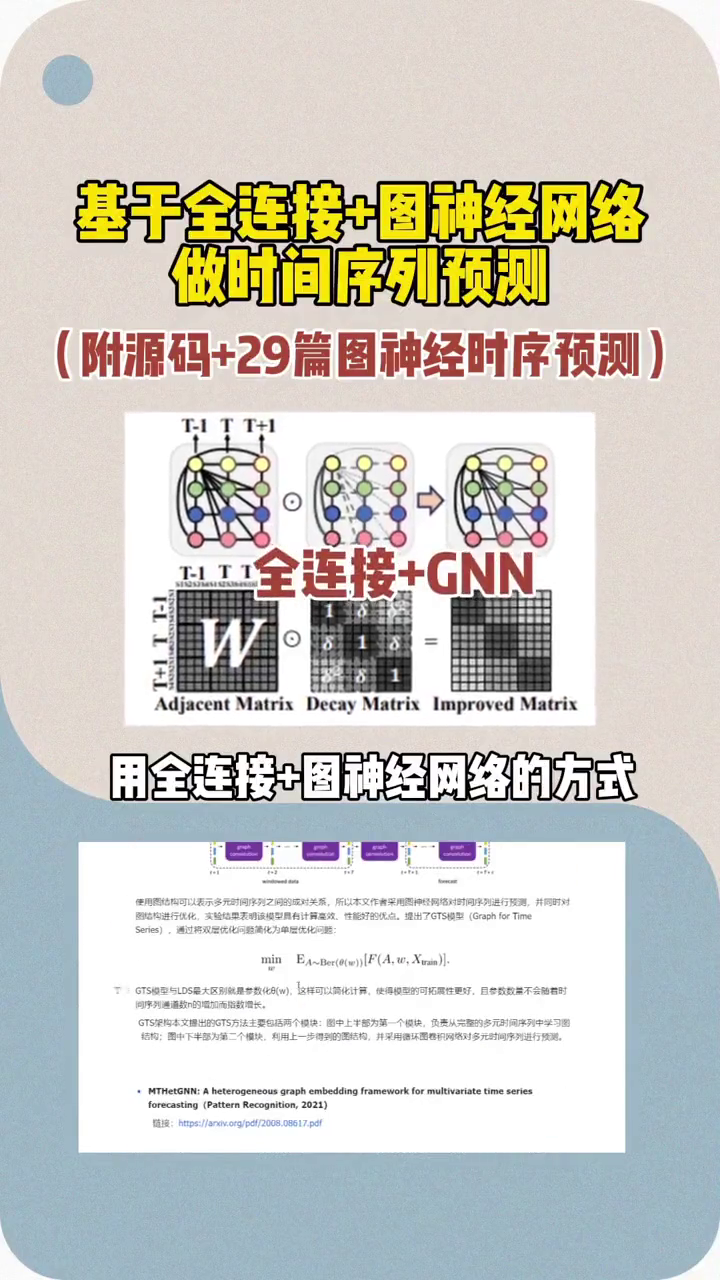 基于全连接+图神经网络做时间序列预测,附29篇必读图神经网络时序预测顶会哔哩哔哩bilibili