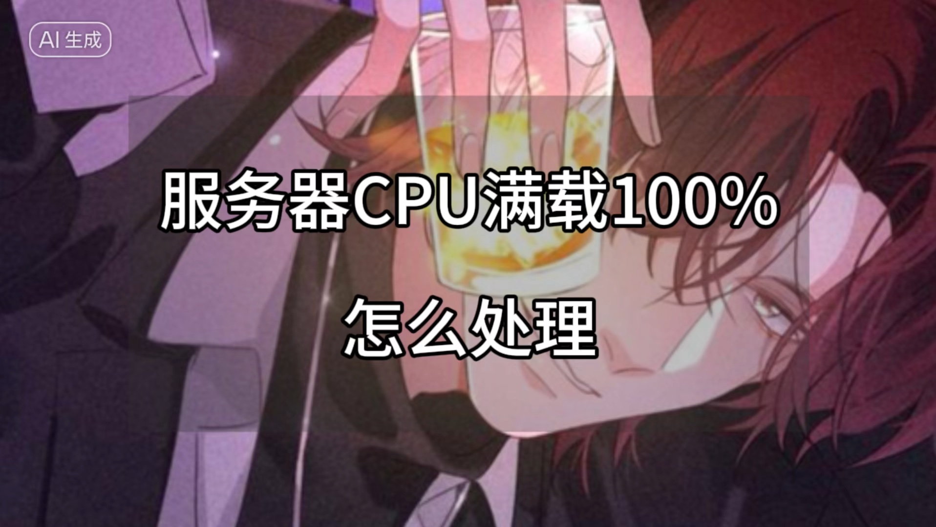服务器CPU满载100%怎么处理