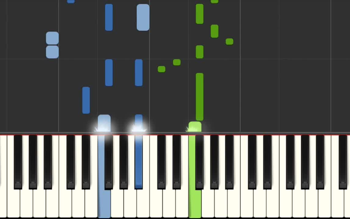 [图]新乐尘符 - 123我爱你 - 钢琴教学 Piano Tutorial [HQ] Synthesia