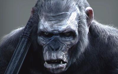 【zbrush】猩球崛起 科巴zb雕刻,ps合成演示