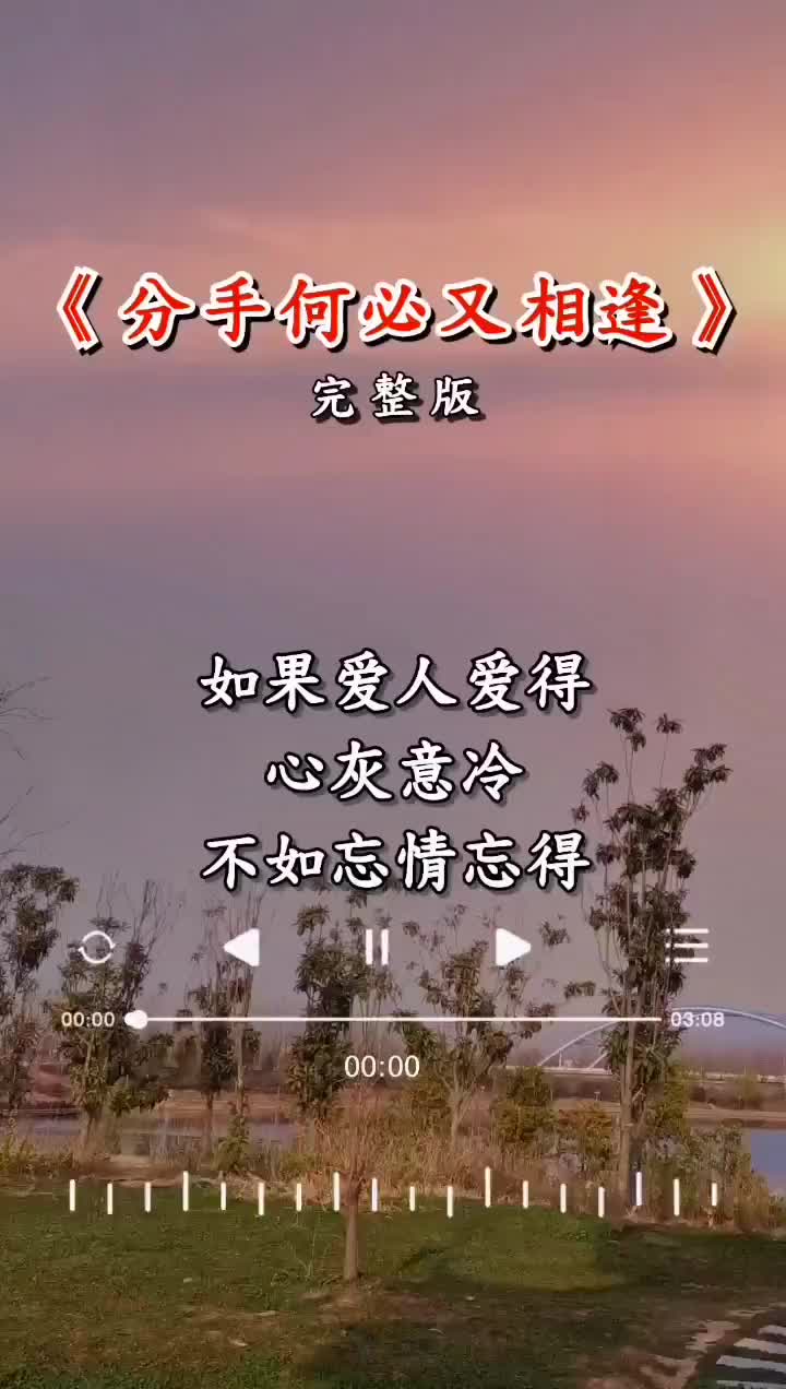 [图]经典歌曲分手何必又相逢完整版经典老歌百听不厌