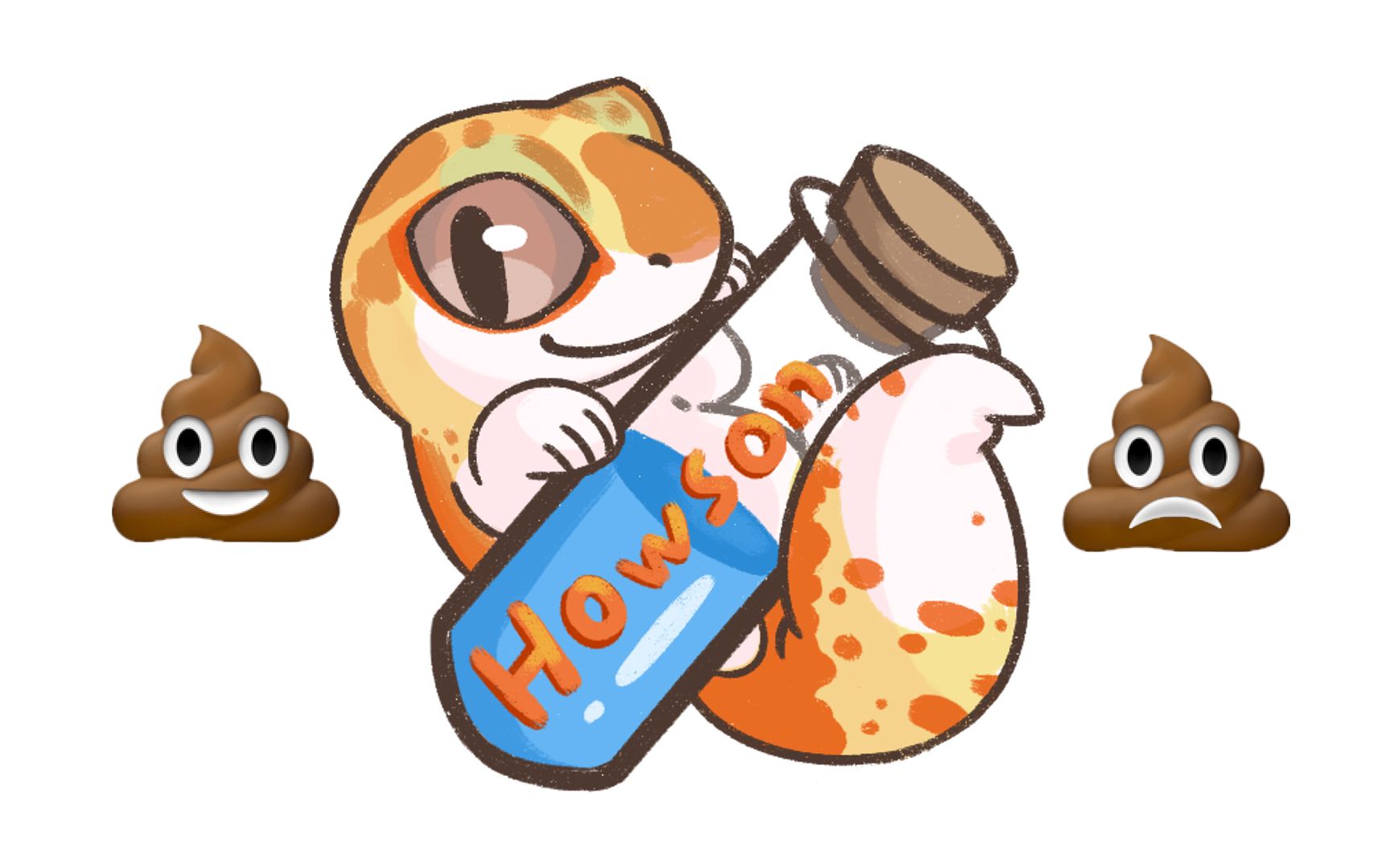 毫升看懂豹纹守宫的粑粑丨原来先要屏住呼吸