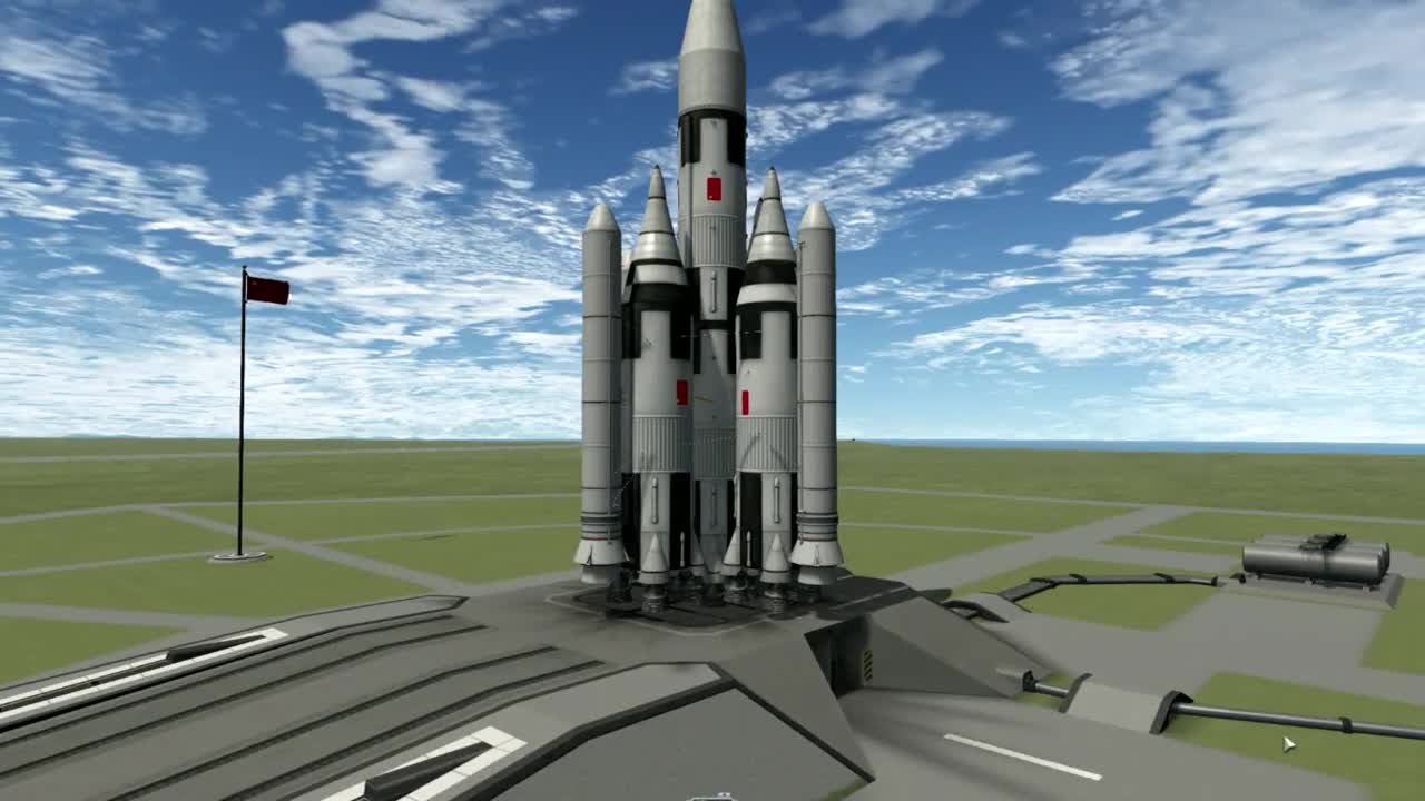 12节核动力火箭助推神龙号升空,勇往直前向深空探索,游戏模拟