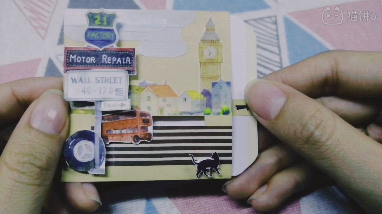 手帐小机关复古风抽拉卡