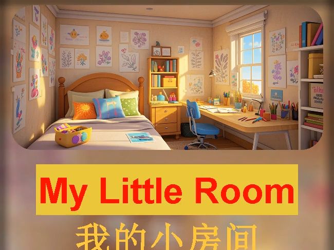 英语小短文跟读 我的小房间 My Little Room哔哩哔哩bilibili