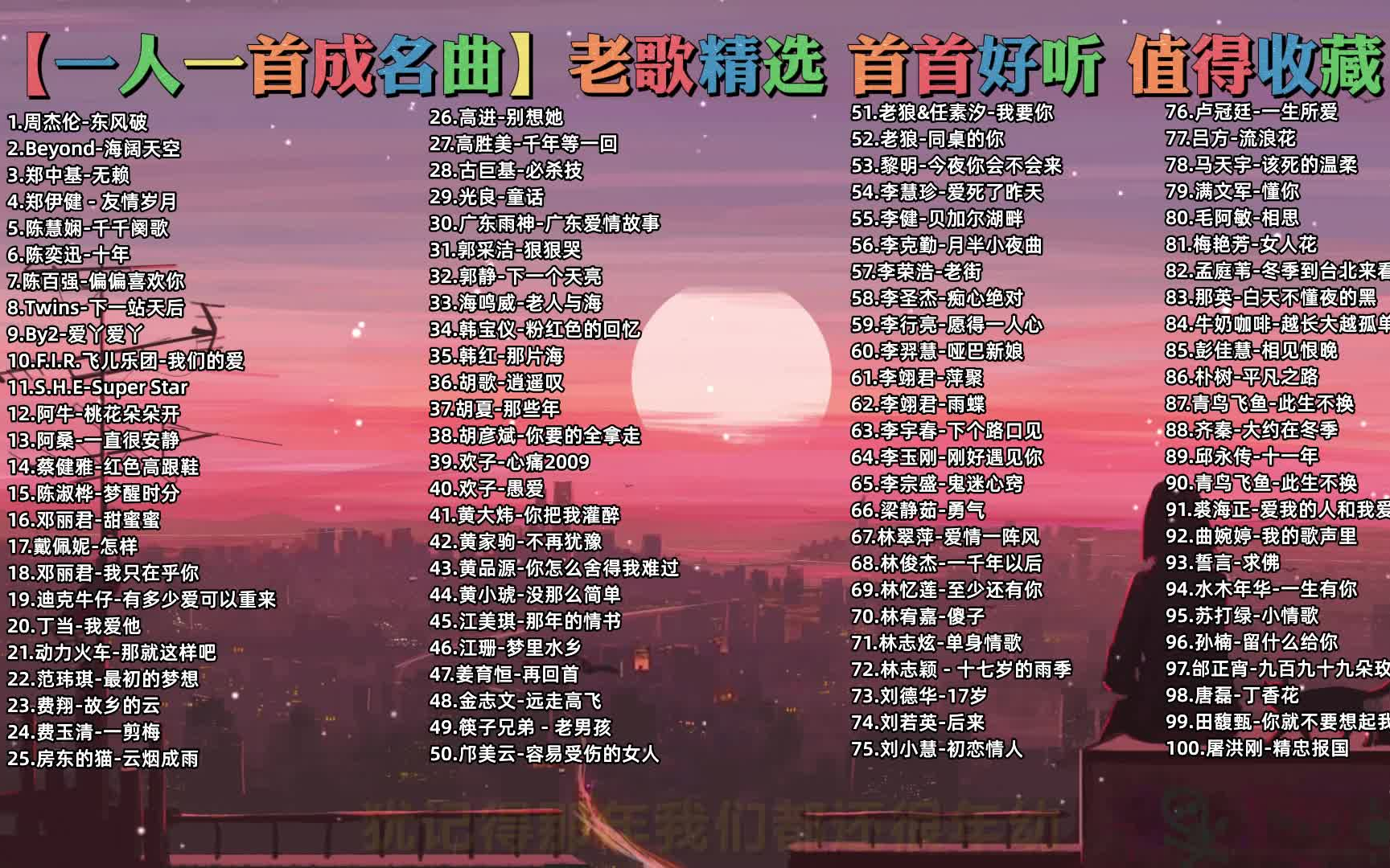 【一人一首成名曲】8090精选 唱红了自己 感动了别人 你想听得都在这里 一键查看有没有你的入坑老歌 无损音质 分集播放哔哩哔哩bilibili