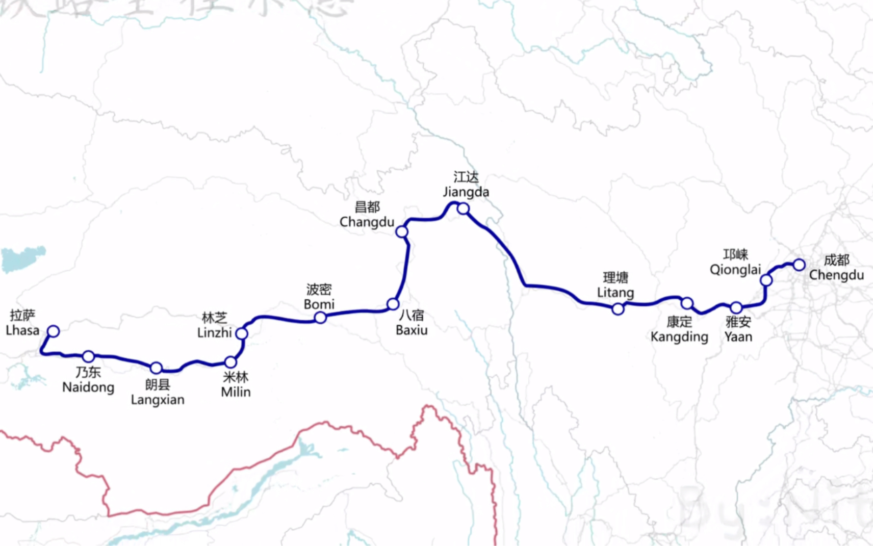川藏铁路天全段走向图图片