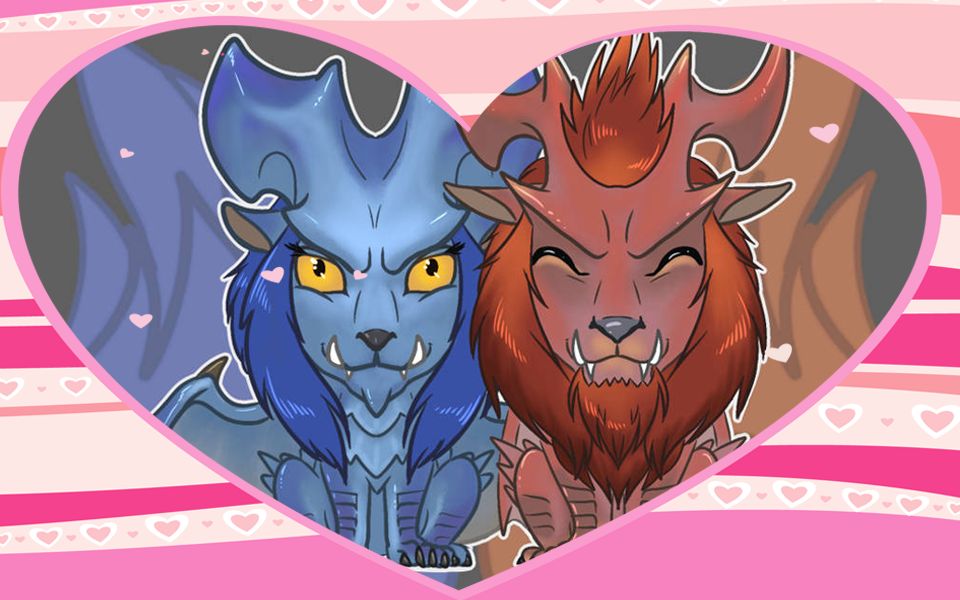 【怪物猎人生态】炎王龙夫妇-这对秀起恩爱来fff团也无能为力!