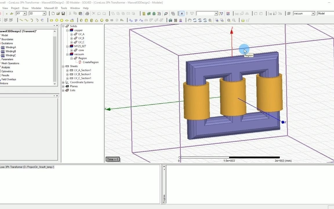 [图]412-Ansys Maxwell 三相变压器铁损计算 [3]