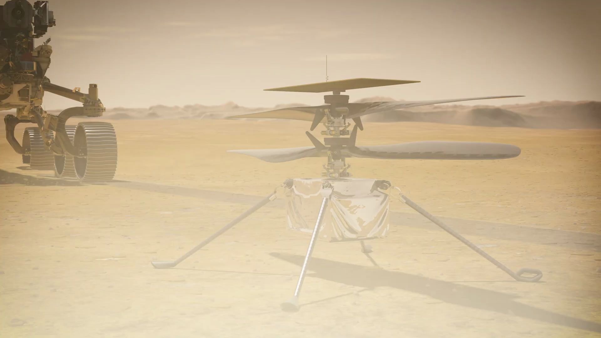 安装在毅力号上的火星无人机