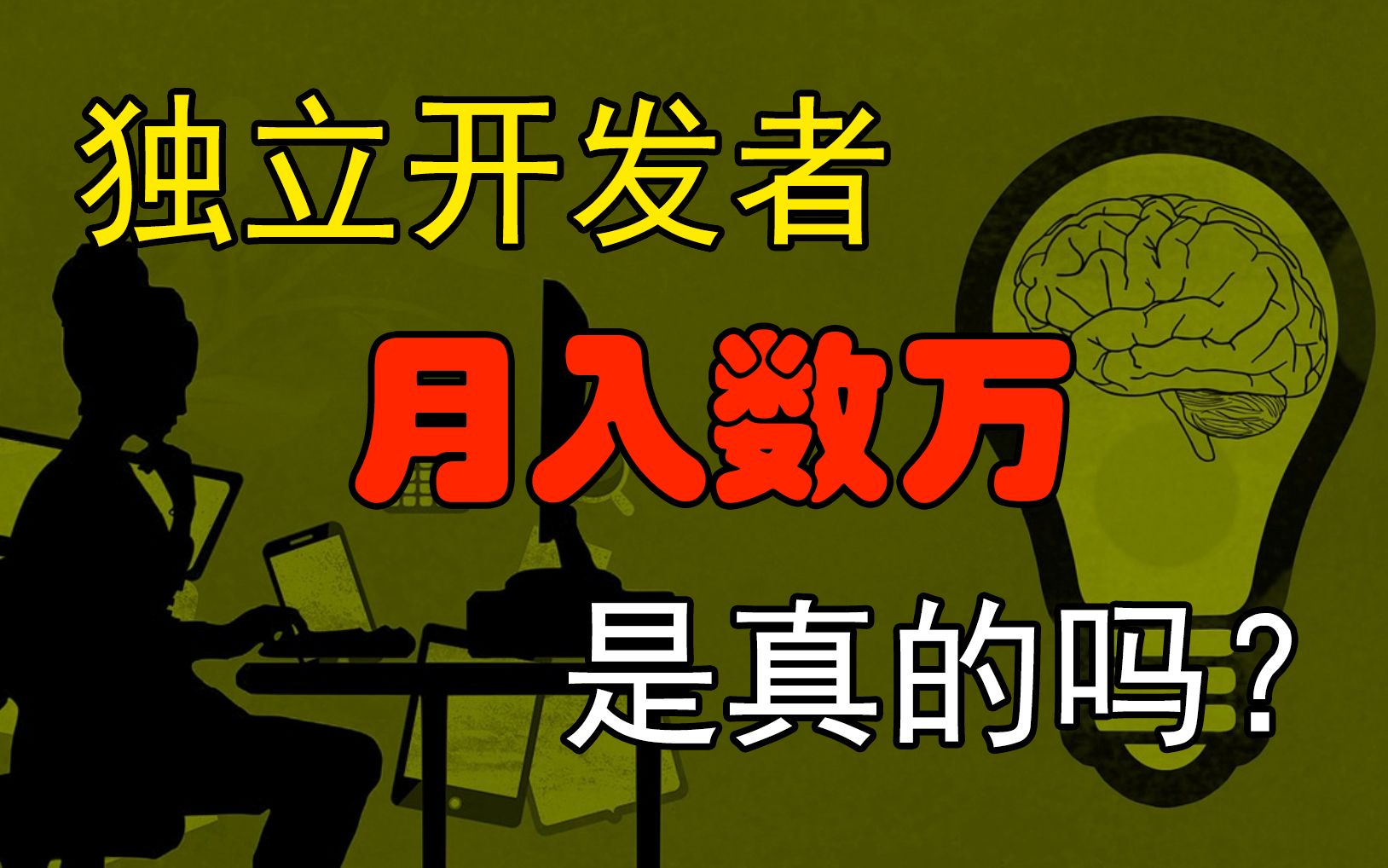 独立开发者,月入数万,是真的吗?国内个人开发者真的能够养活自己吗?哔哩哔哩bilibili