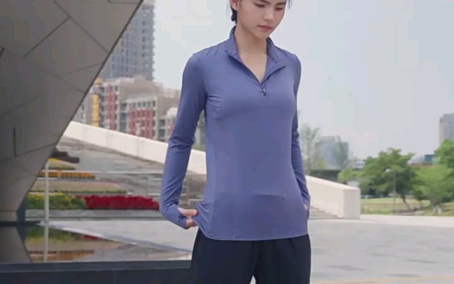 迪卡侬运动速干衣女秋季打底长袖跑步上衣户外t恤健身瑜伽服sal4