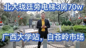 Télécharger la video: 广西大学建发北大珑廷旁电梯3房70万，出门就是1、5号线双地铁广西大学站，白苍岭市场和沃尔玛超市，财经学院对面