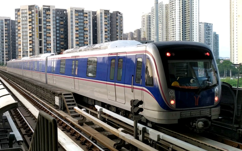 站-浔峰岗站)本务广州地铁集团有限公司l6型列车06x121-122沙贝站出站