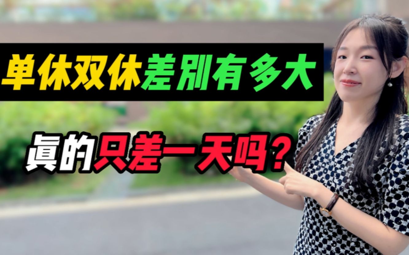 单休双休,真的只差一天吗?背后的差别细思极恐!哔哩哔哩bilibili