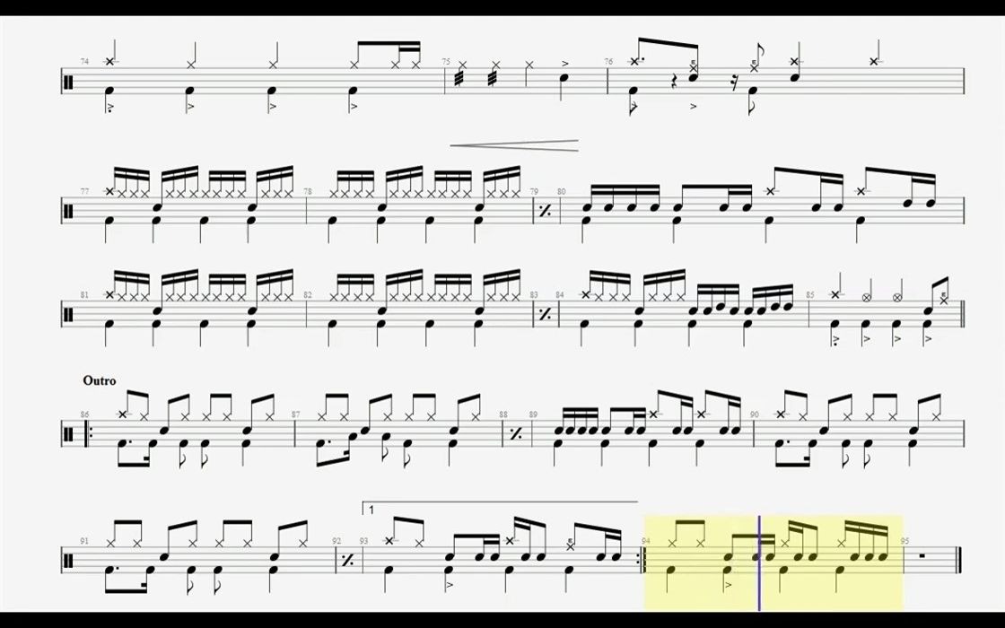 只凝视着你 架子鼓谱