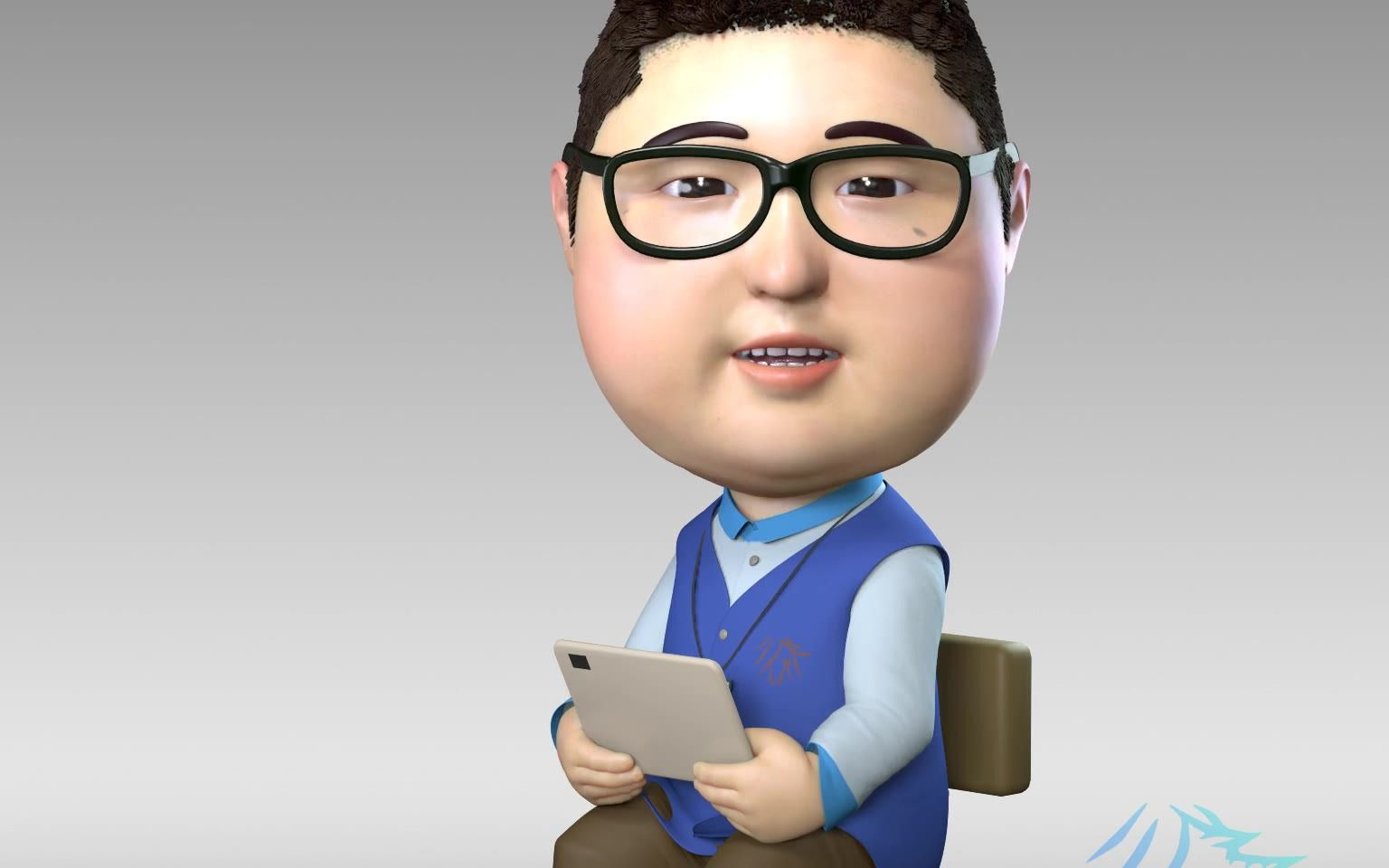 卡通记者动画01(eevee渲染)_哔哩哔哩 (゜-゜)つロ 干杯~-bilibili