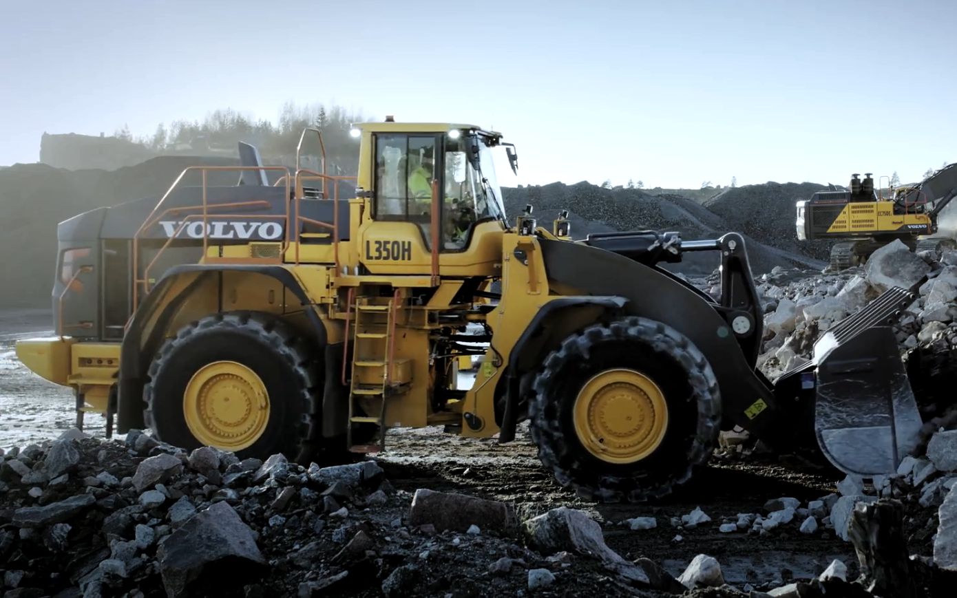 沃尔沃 volvo l350h 装载机铲车_哔哩哔哩_bilibili